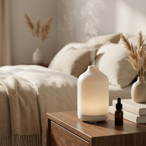 *Jxcvssr™ Minimalist Ceramic-Style Aroma Diffuser for Bedroom, Living Room & Office*