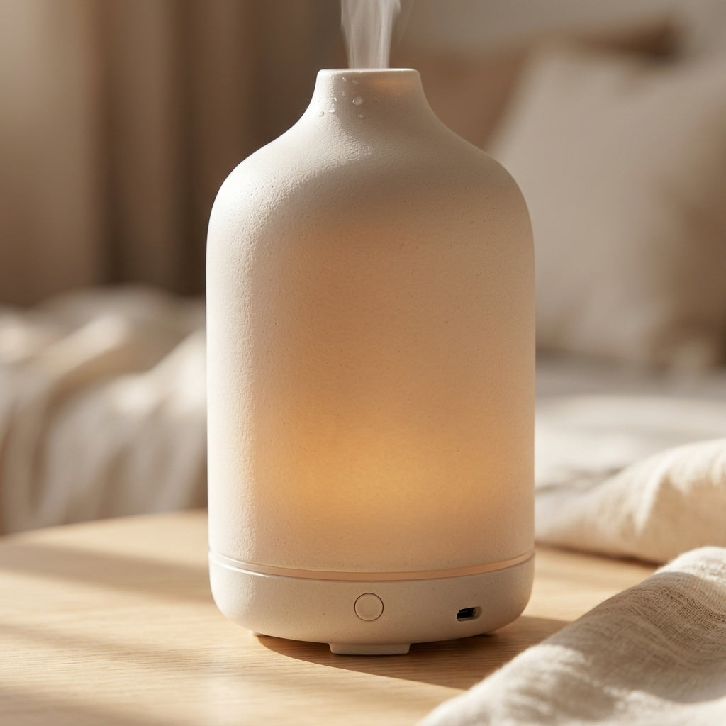 *Jxcvssr™ Minimalist Ceramic-Style Aroma Diffuser for Bedroom, Living Room & Office*