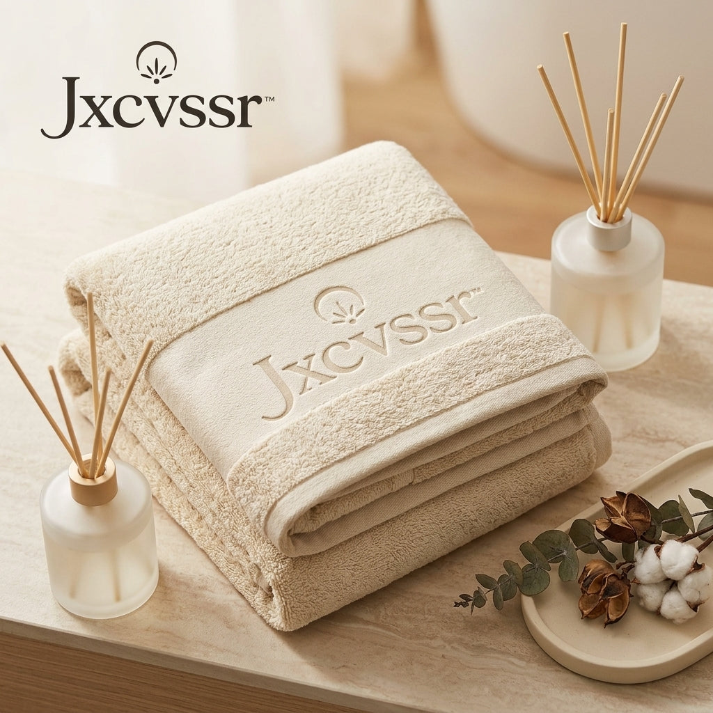 *Jxcvssr™ Plush Textured Bath Towels, Soft Absorbent Bathroom Towels for Home, Spa and Guest Use*