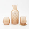 *Jxcvssr™ Reusable Frosted Glass Carafe and Tumbler Set, Minimalist Water Pitcher with Matching Drinking Glass for Home, Bedroom, Office and Dining Table*