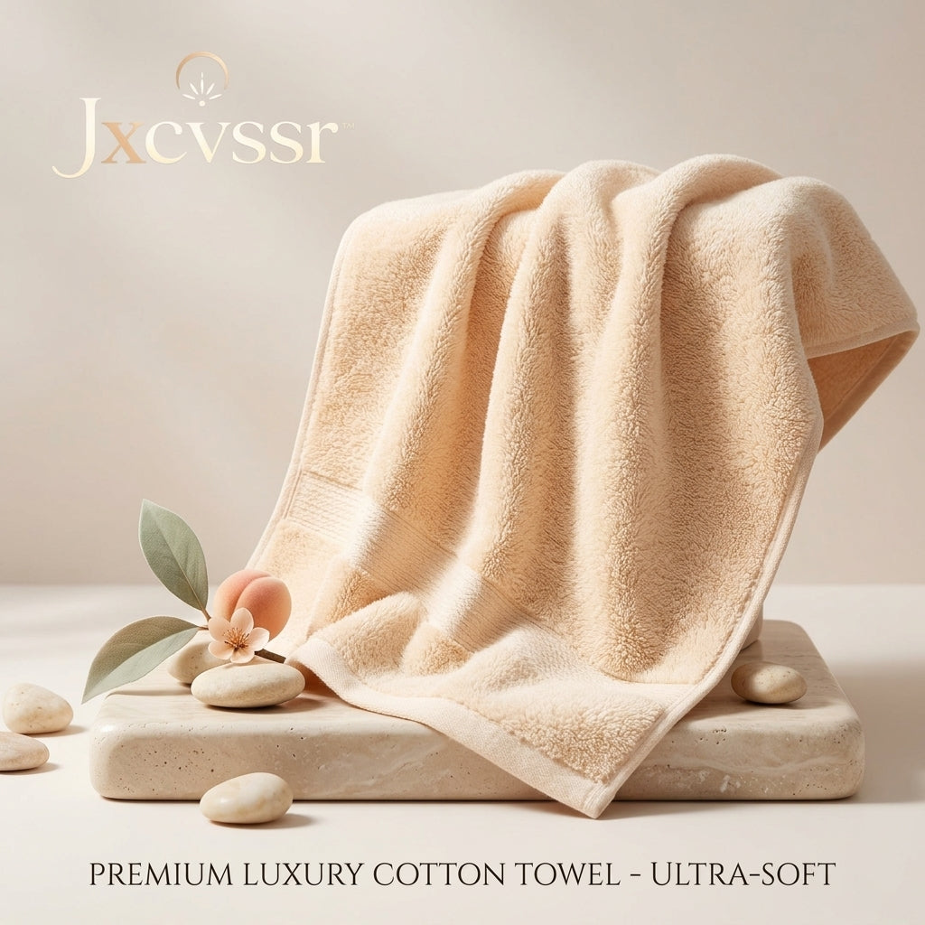 *Jxcvssr™ Premium Luxury Cotton Bath Towel – Ultra-Soft Plush Towel for Everyday Comfort*