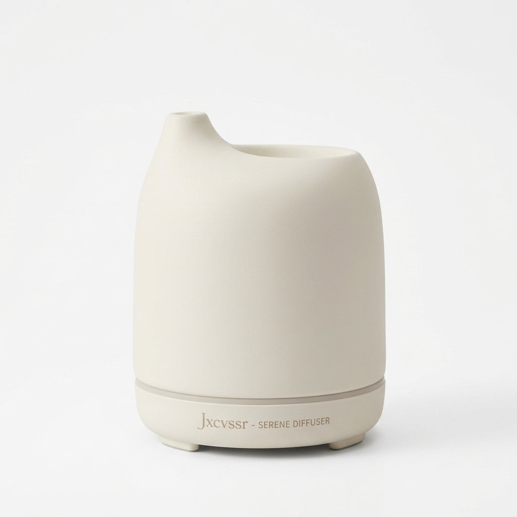 Jxcvssr™ Ceramic Essential Oil Diffuser, Ultrasonic Aromatherapy Mist Humidifier for Bedroom, Living Room & Office